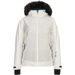 Chaquetas blancas de sintético de esquí impermeables, transpirables con capucha Killtec talla 3XL para mujer 