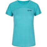 Camisetas azules de poliester de running rebajadas de invierno manga corta con cuello redondo Kilpi talla XL para mujer 