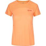 Camisetas naranja de poliester de running rebajadas de invierno manga corta con cuello redondo Kilpi talla XL para mujer 