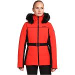 Chaquetas rojas de sintético de esquí rebajadas con capucha Kilpi talla 3XL para mujer 