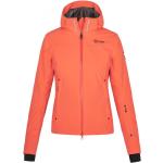 Chaquetas impermeables deportivas naranja de sintético rebajadas de otoño impermeables, transpirables con capucha Kilpi talla XS para mujer 