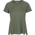 Camisetas verdes de poliester de running rebajadas de invierno manga corta con cuello redondo Kilpi talla XS para mujer 