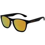 KIMOA - LA Golden Sand - Gafas de Sol Hombre y Mujer- Gafas de Sol Polarizadas - One Size - Negro Brillante con Lente Oro