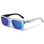 KIMOA - Sidney Coconut - Gafas de Sol Hombre y Mujer - Gafas de Sol Polarizadas - One Size - Blanco Brillante con Lente Azul