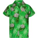 Camisas verdes de flores  tallas grandes manga corta floreadas con motivo de flores talla M para hombre 