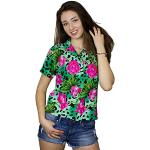Camisas verdes de flores  rebajadas tallas grandes manga corta floreadas talla XS para mujer 