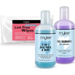 Kit de manicura Mylee Salon - Removedor de esmalte y preparación con toallitas para uñas - Paquete de gel LED UV profesional para remoje de pedicura.