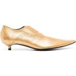 Zapatos dorados de goma con cordones rebajados con cordones formales con logo Comme des Garçons para mujer 