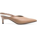 Zapatos marrones de goma de tacón rebajados con logo Calvin Klein talla 36 para mujer 