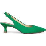 Zapatos destalonados verdes de goma con tacón kitten Mimao talla 39 para mujer 