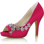 Zapatos rosas de goma de novia de verano talla 39 para mujer 