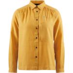 Camisetas amarillas de algodón Tencel de algodón  con logo de materiales sostenibles para mujer 