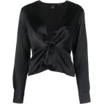 Blusas negras de seda de manga larga manga larga PINKO talla 3XL para mujer 