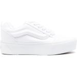 Sneakers canvas blancos de piel de ternera rebajados con logo Vans Old Skool Platform para hombre 
