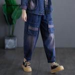 Jeans baggy de algodón de verano tallas grandes talla XXL para mujer 