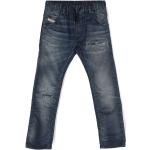 Jeans casual infantiles azules de algodón rebajados informales con logo Diesel Krooley 6 años 