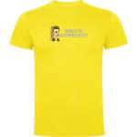 Camisetas deportivas amarillas de algodón manga corta con cuello redondo de punto Kruskis talla S para hombre 
