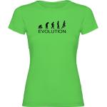 Camisetas verdes de algodón de running tallas grandes manga corta con cuello redondo de punto Kruskis talla XXL para mujer 