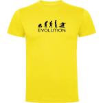 Camisetas deportivas amarillas de algodón manga corta con cuello redondo de punto Kruskis talla M para hombre 