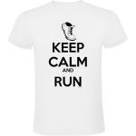 Kruskis Keep Calm And Run Short Sleeve T-shirt Blanco M Hombre