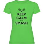 Kruskis Keep Calm And Smash Short Sleeve T-shirt Verde XL Mujer