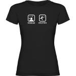 Kruskis Problem Solution Smash Short Sleeve T-shirt Negro 2XL Mujer