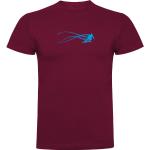Camisetas deportivas lila de algodón manga corta con cuello redondo Kruskis talla M para hombre 
