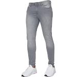 Jeans stretch grises ancho W34 muy ajustados talla M para hombre 