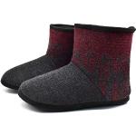 Pantuflas botines rojas de terciopelo de invierno vintage floreadas talla 42 para hombre 