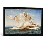Kunst für Alle ' – Fotografía enmarcada de Alexandre Cabanel El Nacimiento de Venus, de impresión handgefertigten imágenes de Marco, 60 x 40 cm, Color Negro Mate