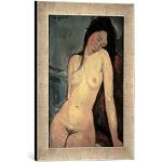 Pinturas de desnudos Modigliani vintage con rayas Kunst für Alle 