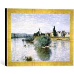 Accesorios decorativos dorados Claude Monet vintage con rayas Kunst für Alle 