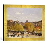 Cuadros dorados de impresión digital Claude Monet vintage con rayas Kunst für Alle 