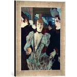 Kunst für Alle ' – Fotografía enmarcada de de Henri de Toulouse Lautrec La Goulue AU Moulin Rouge, de impresión handgefertigten imágenes de Marco, 30 x 40 cm, Plata Raya