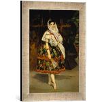 Kunst für Alle ' – Fotografía enmarcada de Edouard Manet – Lola de Valence – Lola Melea, la España Bailarinas, de impresión handgefertigten imágenes de Marco, 30 x 40 cm, Plata Raya