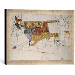 Cuadros de ciudades Egon Schiele vintage con rayas Kunst für Alle 