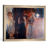 Cuadros de impresión digital Gustav Klimt vintage con rayas Kunst für Alle 