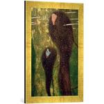 Cuadros dorados de impresión digital Gustav Klimt vintage con rayas Kunst für Alle con motivo de pez 