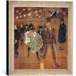 Kunst für Alle ' – Fotografía enmarcada de Henri de Toulouse Lautrec H. Toulouse Lautrec, Baile en el Moulin Rouge, de impresión handgefertigten imágenes de Marco, 30 x 30 cm, Plata Raya