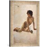 Pinturas de desnudos vintage con rayas Kunst für Alle 