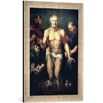 Kunst für Alle ' – Fotografía enmarcada de Peter Paul Rubens Der sterbende Seneca, de impresión handgefertigten imágenes de Marco, 40 x 60 cm, Plata Raya