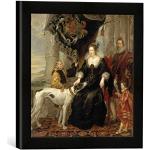 Kunst für Alle ' – Fotografía enmarcada de Peter Paul Rubens Retrato la alatheia Talbot, Countess of Arundel, de impresión handgefertigten imágenes de Marco, 30 x 30 cm, Color Negro Mate