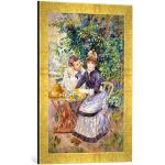 Accesorios decorativos dorados Pierre-Auguste Renoir vintage con rayas Kunst für Alle 