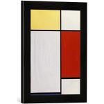 Kunst für Alle ' – Fotografía enmarcada de Piet Mondrian Composición, de impresión handgefertigten imágenes de Marco, 30 x 40 cm, Color Negro Mate