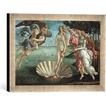 Kunst für Alle ' – Fotografía enmarcada de Sandro Botticelli El Nacimiento de Venus, de impresión handgefertigten imágenes de Marco, 40 x 30 cm, Plata Raya