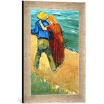 Kunst für Alle ' – Fotografía enmarcada de Vincent Van Gogh Pareja en Arlés, de impresión handgefertigten imágenes de Marco, 30 x 40 cm, Plata Raya