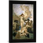 Kunst für Alle ' – Fotografía enmarcada de William Adolphe boug uereau Nacimiento de Venus, de impresión handgefertigten imágenes de Marco, 30 x 40 cm, Color Negro Mate