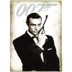 Kustom Art - Imán (imán) Serie de actores famosos Sean Connery James Bond estilo vintage para nevera/garaje/bar, impresión en madera, 10 x 6 cm