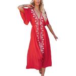Disfraces rojos de poliester de verano étnicos Talla Única para mujer 