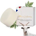 Jabón con antibacterial con leche de cabra rebajados hechos en Francia textura en leche 